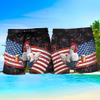 V-DECORPARKS Chicken Mens Swim Trunks - 4 of July Swimming Trunk for Men - Beach Shorts, Mens Swim Shorts 35 Size XL view 2