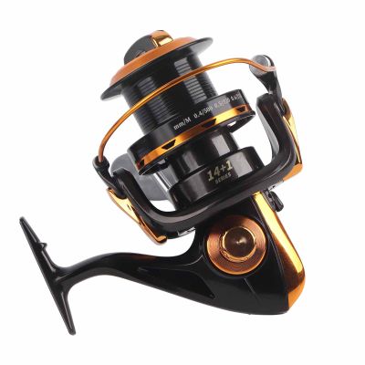 RiToEasysports Fishing Reel, 14+1bb High Speed Metallic Casting Universal Type Sea Fishing Reel Wheel Tackle Accessories for Lovers (11000
