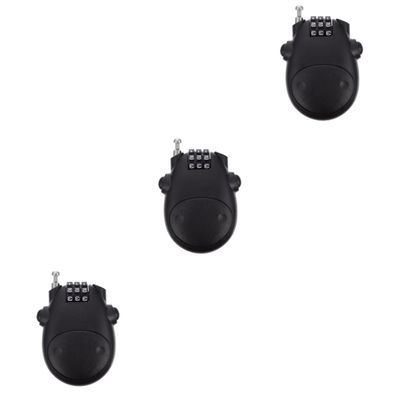 BESPORTBLE 3pcs Extendable Steel Lock for Helmets Password Lock Cable for Enhanced Security Versatile -Theft for Electric Cars Motorcycles