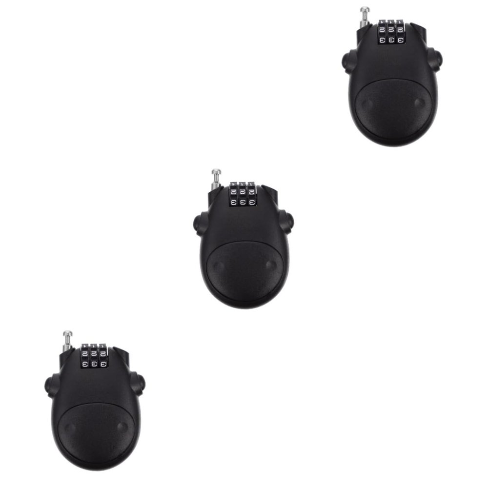 BESPORTBLE 3pcs Extendable Steel Lock for Helmets Password Lock Cable for Enhanced Security Versatile -Theft for Electric Cars Motorcycles
