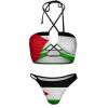 Palestine Flag Women's Two Piece Swimsuit Bikini Sexy Bathing Suits Halter Triangle Tops String Bikini Sets S view 4