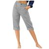 LRMQS Womens Capri Pants Summer Trendy Casual Elastic Waist Cropped Trouser Fashion Resort Wear Beach Vacation Capris Clothes view 1