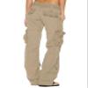 Costaric Cargo Pants for Women Hiking Military Tactical Pants 2024 Summer Baggy Straight Wide Leg Trousers with Pockets view 2