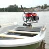 4-Stroke 8HP Outboard Motor, 196CC Heavy Duty Single Cylinder Fishing Boat Engine, Gasoline Power Air-Cooled System Marine Engine, for Inflatable Fishing Boats Yachts Water Sport Tools view 2