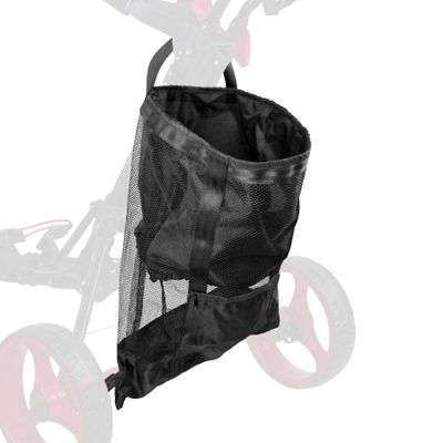 Pikpops Golf Push Cart Accessories - Backside Extension Storage Bag, Push Cart Organizer Golf Accessory Bag (Black, Large)
