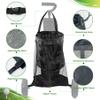 Pikpops Golf Push Cart Accessories - Backside Extension Storage Bag, Push Cart Organizer Golf Accessory Bag (Black, Large) view 3