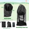 Pikpops Golf Push Cart Accessories - Backside Extension Storage Bag, Push Cart Organizer Golf Accessory Bag (Black, Large) view 4
