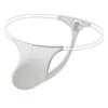 GAOGAO Free Breathing Male Pouch Ice Silk G-Strings & Thongs Underwear Men Brief with Transparent Waist Belt (X-Large, white) view 1