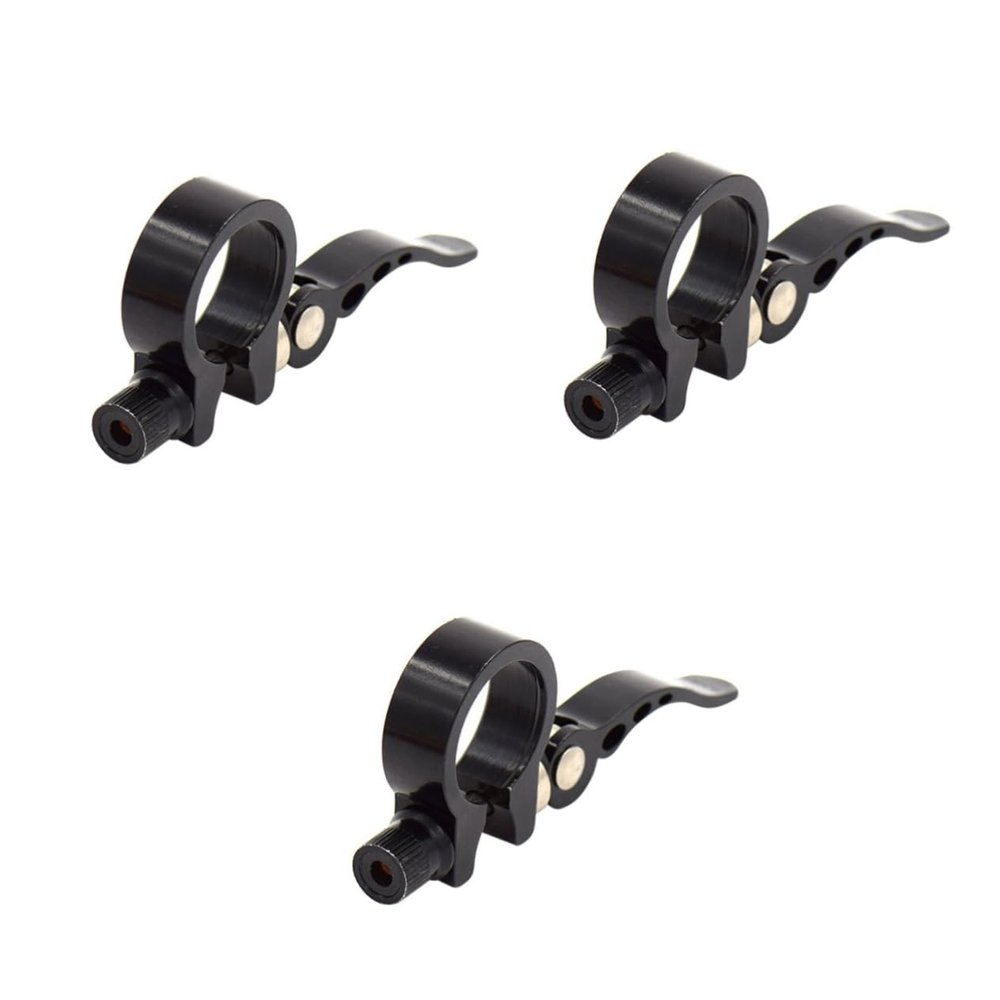 BESPORTBLE 3pcs Quick Release Bike Seatpost Clamp Aluminum Alloy Easy Installation for Road Black Finish Convenient Tool for Cyclists