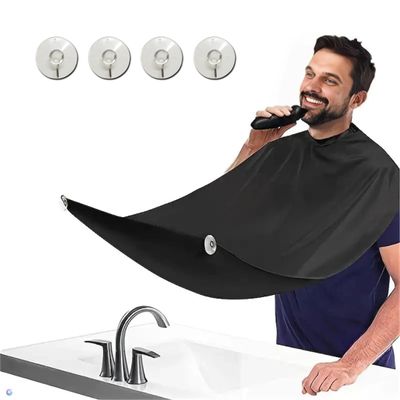 Renforcer Beard Bib Apron for Men - Grooming Accessories with 4 Suction Cups - Birthday Gifts for Men - Beard Trimmer Catcher Bib for Fathers Day - Shaving Set for Dad, Husband and Boyfriend