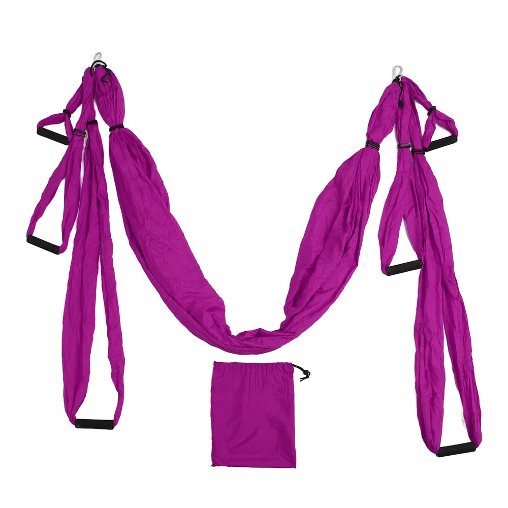 Anti Gravity Yoga Swing Kit,Aerial Yoga Hammock,Aerial Yoga Swing Set Polyester Cotton Adjustable Improve Flexibility Yoga Hammock(Purple)