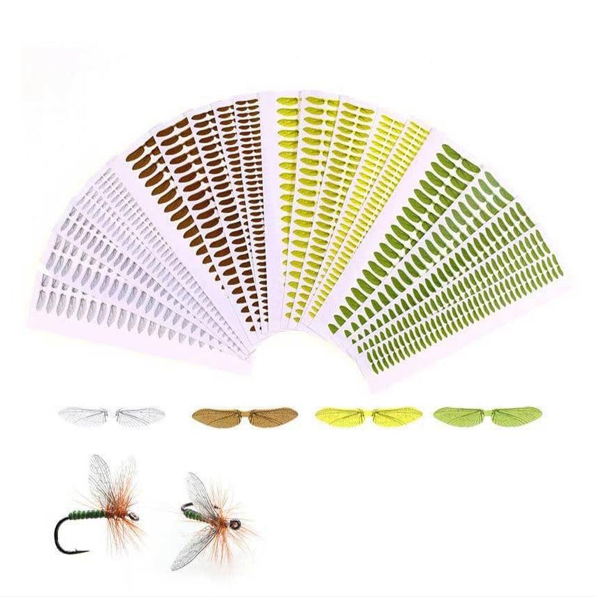 Cuoyuqie 28pcs Fly Tying Realistic Wasp Wings Amazing Detail Durable Real Print Trout (Brown 28pcs)