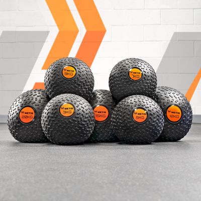 METIS Fitness Slam Balls [7lbs-66lbs] | Build Strength and Power with Bounce-Resistant Slam Balls - Available Individually or as a Set (Complete Set (6.6lbs-66lbs))