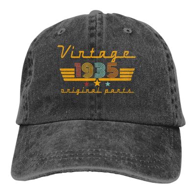 91st Birthday Decorations for Women Men, Vintage 1935 Hat Original Parts, Adjustable 91 Year Old Baseball Cap, Funny Fathers Mothers Day Birthday Gifts
