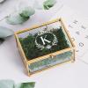 Generic Personalized Initial Glass Ring Box with Moss, Bridesmaid Jewelry Box, Custom Monogram Ring Box for Wedding Ceremony, Birthday, Engagements Gifts for Her, Wedding Favors, Ring Bearer Box view 1