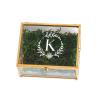 Generic Personalized Initial Glass Ring Box with Moss, Bridesmaid Jewelry Box, Custom Monogram Ring Box for Wedding Ceremony, Birthday, Engagements Gifts for Her, Wedding Favors, Ring Bearer Box view 2