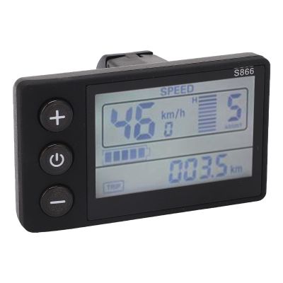Alomejor Speedometer with 24V 36V 48V 60V LCD Display Panel ABS Material for Electric Scooter, Electric Modification