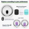 30 oz 887 ml Tumbler Lids,Magnetic Tumbler Lid Replacement for YETI,BPA Free 2 Pack Purple Tumbler Lids & 3 Pack Magnetic Slider view 4