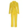 SACFOF 2 Piece Outfits for Women Long Sleeve Solid Color Blazer with Pants Casual Elegant Work Office Suit Sets view 2