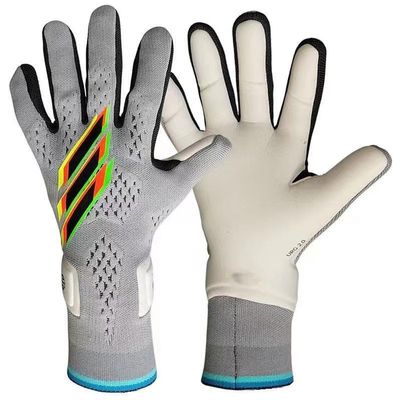 GJPWAKWM Soccer Goalkeeper Gloves Goalie Training Gloves Strong Grip Anti-Slip and Breathable for Adults and Children (Grey,9)