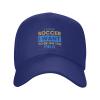 Adjustable I Love Soccer I Want to Be On The Field Baseball Caps for Men Women Hat Truck Driver Hats Funny Baseball Cap Blue view 4