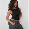Trendy Queen Women Going Out Casual Tank Tops Spring Summer Basic Cute 2024 Sleeveless Shirt Y2K Fashion Outfit Clothes Black S view 4