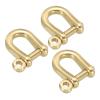 PATIKIL D-Ring Shackles, 3Pcs 1/4 Inch Inside Width Solid Brass U Shape Small Shackles for DIY Leather Craft Replacement view 1