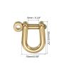 PATIKIL D-Ring Shackles, 3Pcs 1/4 Inch Inside Width Solid Brass U Shape Small Shackles for DIY Leather Craft Replacement view 2