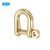 PATIKIL D-Ring Shackles, 3Pcs 1/4 Inch Inside Width Solid Brass U Shape Small Shackles for DIY Leather Craft Replacement view 3
