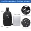 DUSLANG Crossbody Sling Backpacks for Men, Casual Shoulder Backpack Daypack Chest Bags with USB Charger Port For Camping Biking Travel Cycling view 2