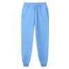 Women's Cinch Bottom Sweatpants High Waisted Athletic Joggers with Pockets Baggy Casual Sweatpants Workout Yoga Pants Blue view 3