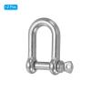 PATIKIL D-Ring Shackles, 2Pcs 13/32 Inch Inner Width Stainless Steel U Type Fob Key Hook Small Bow Shackle for DIY Craft Leather Replacement view 3