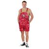 FOCO San Francisco 49ers NFL Mens Paint Splatter Bib Shortalls - L view 1