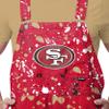 FOCO San Francisco 49ers NFL Mens Paint Splatter Bib Shortalls - L view 3