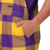 FOCO LSU Tigers NCAA Mens Plaid Bib Shortalls - 3XL view 4