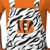 FOCO Cincinnati Bengals NFL Mens White Tiger Stripe Bib Shortalls - 2XL view 4