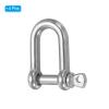 PATIKIL D-Ring Shackles, 4Pcs 5/16 Inch Inner Width Stainless Steel U Type Fob Key Hook Small Bow Shackle for DIY Craft Leather Replacement view 3