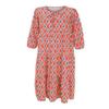 Boho Casual Loose Long Sleeve Maxi Dress for Womens Bohemian Vintage Print Pleated Crewneck Flowy Baggy Lightweight Long Dress view 3