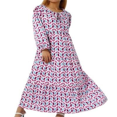 BIVENANT Boho Maxi Dresses for Women 2024 Bohemian V Neck Long Puff Sleeve Smocked Ruffle Flowy Casual Vacation Plus Size Dress