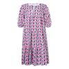 BIVENANT Boho Maxi Dresses for Women 2024 Bohemian V Neck Long Puff Sleeve Smocked Ruffle Flowy Casual Vacation Plus Size Dress view 4