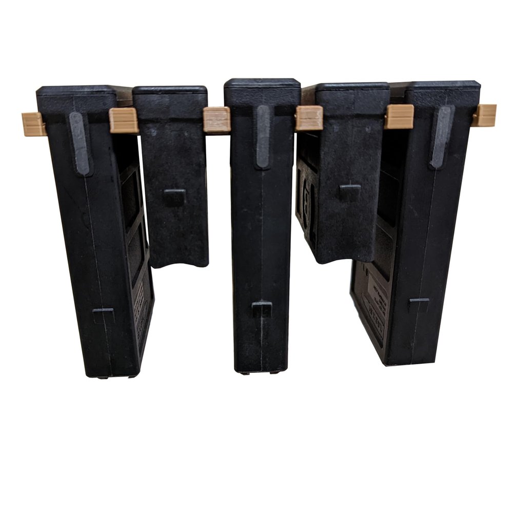 Hammy3DPrints Mount for AICS Pmag Short Action 308/762/6.5 Mags - Wall | Magazine Holder Storage Rack (Black, 2 Mag)