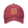 Husband Daddy Protector Hero Dad Hat Vintage Baseball Cap for Men Women Hats Gifts Trucker Caps Red view 2