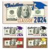 2024 Personalized Graduation Money Gift Holder, Custom Wooden Graduation Cash Holder Card Box, Class of 2024 Senior Gift for Graduates High School Students, Customize Present for Her Him view 1