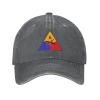 6th Us Armored Division SSI Dad Hat Vintage Baseball Cap for Men Women Hats Gifts Trucker Caps Deep Heather view 2