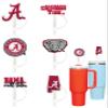6 Alabama Crimson Tide Straw Covers (10 millimeter) Alabama Crimson Tide Gift for Men Women Football Fans Large Stanley Simple Modern 40oz Water Bottles Roll Tide (10mm straw) (Alabama Crimson Tide) view 1