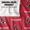 Ball State University Cardinals Blanket, 36" x 58", Logo Pattern, Silky Touch Super Soft Throw view 4