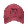 Daddy is My Hero Dad Hat Vintage Baseball Cap for Men Women Hats Gifts Trucker Caps Red view 2