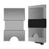 CODE 118 Modular Backplate | Slim Minimalist Aluminum Wallet Accessory | Expandable Cash & Business Card Holder | Modular Add-on for Men Expands Storage up to 8 cards (Grey Aluminum) view 1