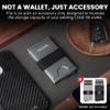CODE 118 Modular Backplate | Slim Minimalist Aluminum Wallet Accessory | Expandable Cash & Business Card Holder | Modular Add-on for Men Expands Storage up to 8 cards (Grey Aluminum) view 2