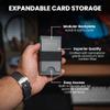 CODE 118 Modular Backplate | Slim Minimalist Aluminum Wallet Accessory | Expandable Cash & Business Card Holder | Modular Add-on for Men Expands Storage up to 8 cards (Grey Aluminum) view 3